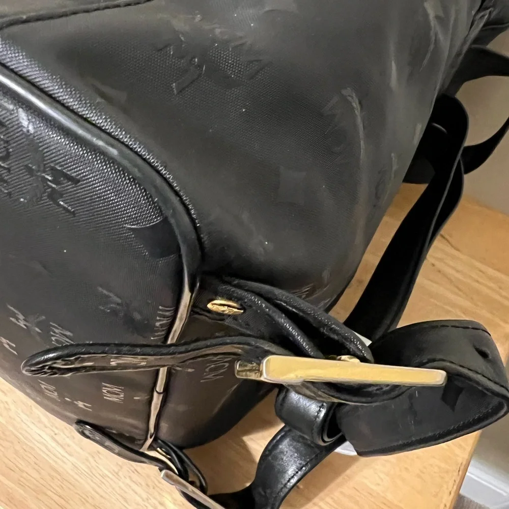 MCM Black Logo Backpack - Picture 6 of 13